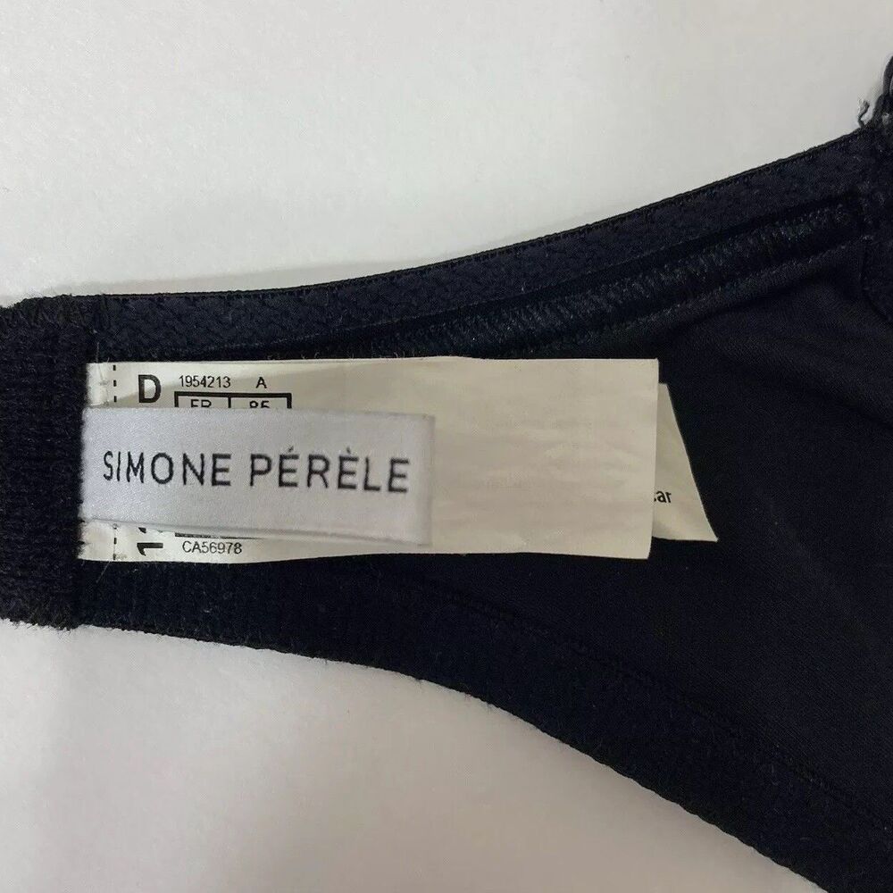 Simone Perele Bra 32D Underwire Black Lace Unlined Semi Sheer 12G319 Sexy - Picture 15 of 15